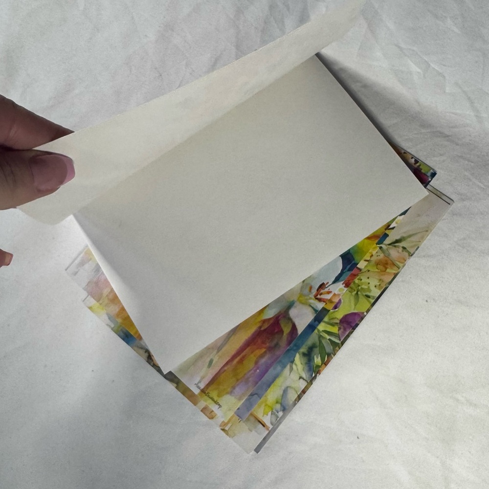 5 Vibrant Floral Watercolor blank cards - Picture 4 of 5